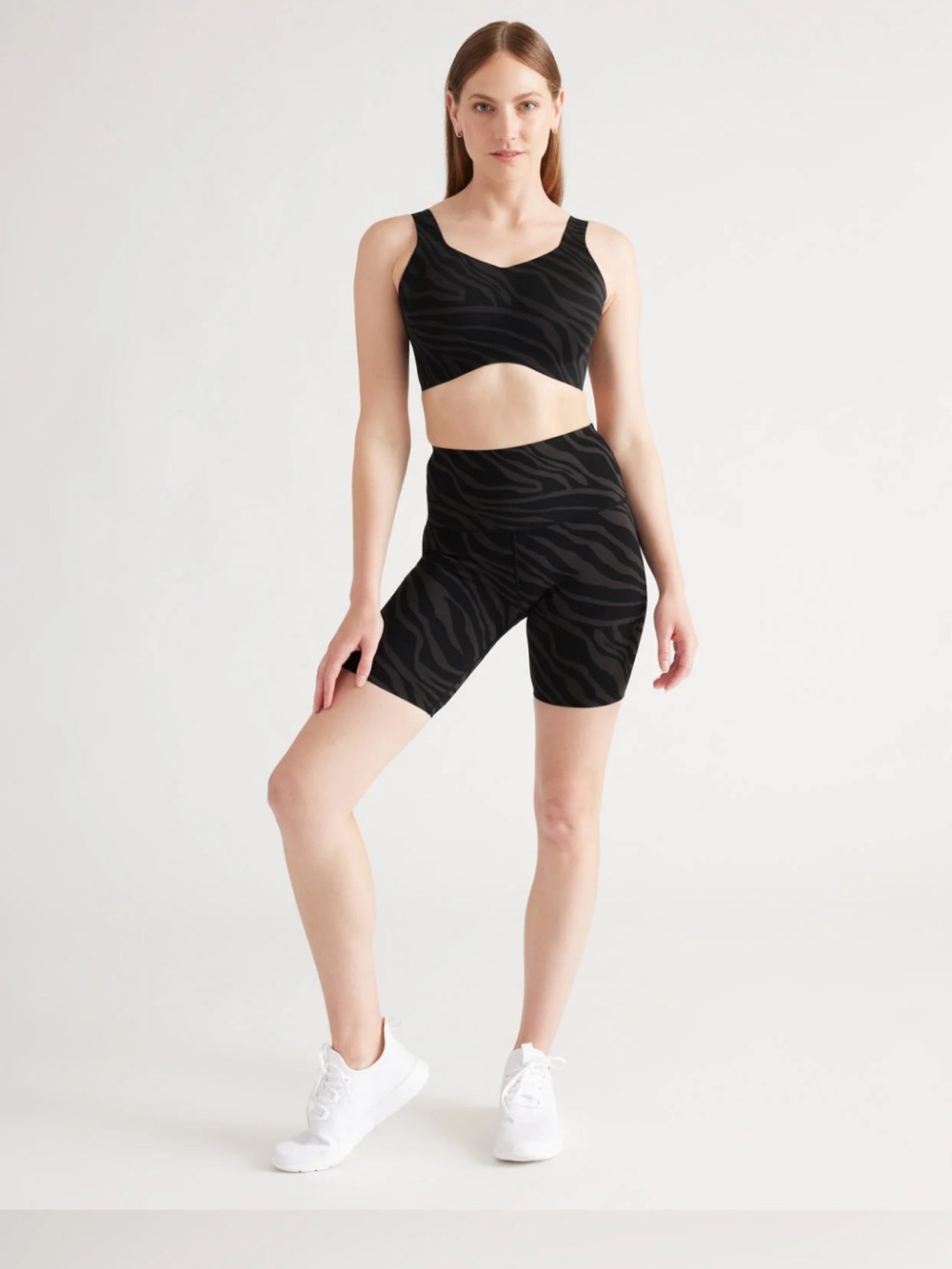 knix HiTouch High Rise Bike Short in Zebra-Print